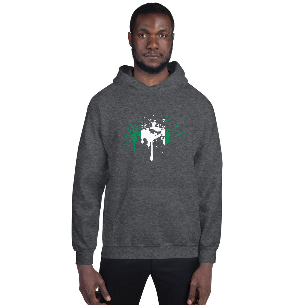 Nigerian Flag Splash Hoodie (Unisex)