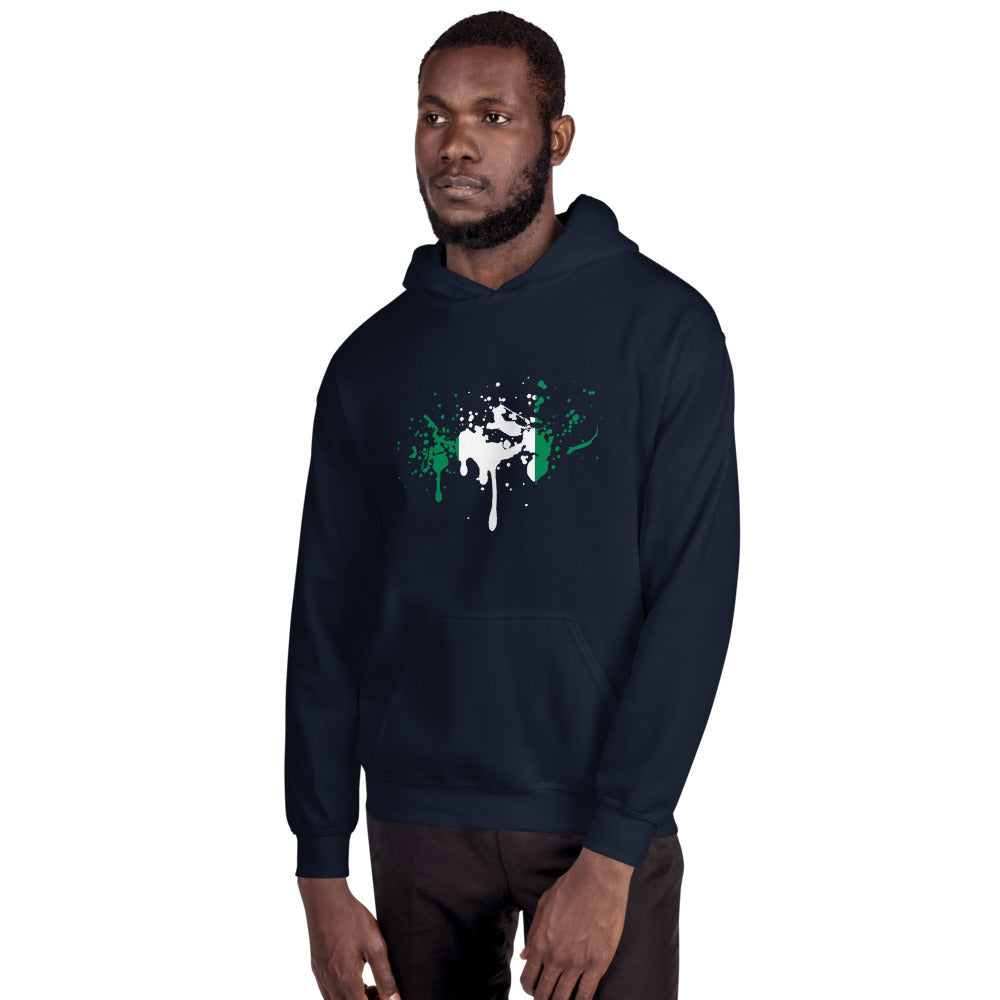 Nigerian Flag Splash Hoodie (Unisex)