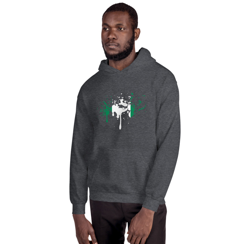 Nigerian Flag Splash Hoodie (Unisex)